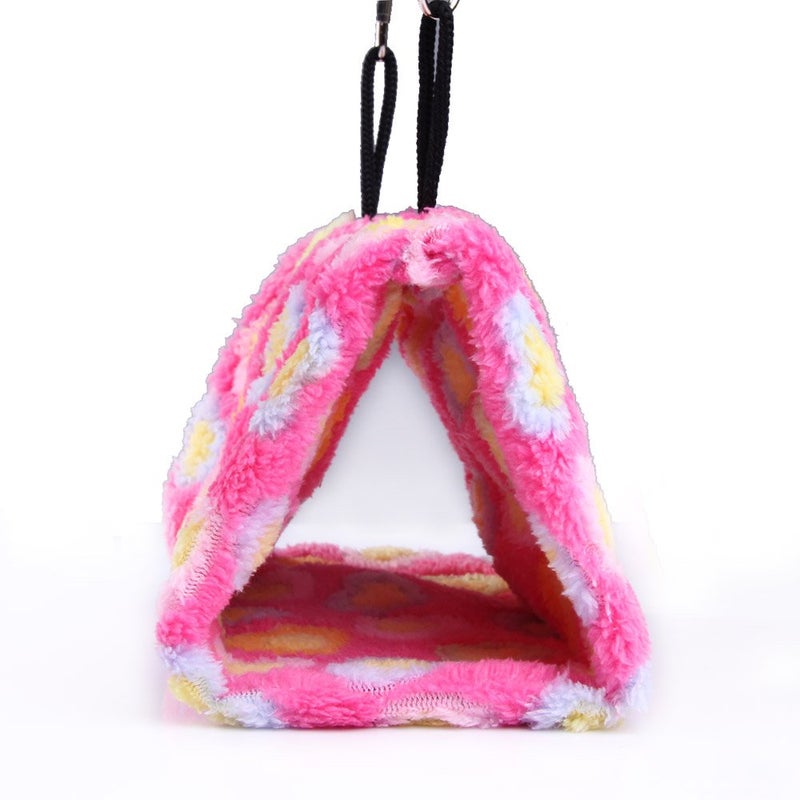 VktechÂ® Plush Snuggle Bird Hammock Hanging Snuggle Cave Happy Hut Bird Parrot Hideaway Size M (23.5 * 22cm) (Pink) - Image 3